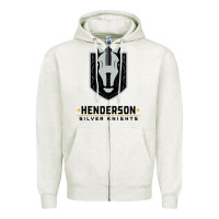 Oatmeal Heather #the silver knight henderson Zipper Hoodie - linhVisuals