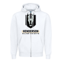 White #the silver knight henderson Zipper Hoodie - linhVisuals