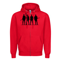 Red u2 silhouette the joshua tree tour poster Zipper Hoodie - linhVisuals