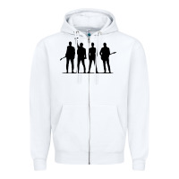 White u2 silhouette the joshua tree tour poster Zipper Hoodie - linhVisuals