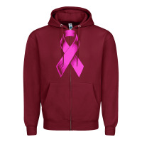 Burgundy breast cancer t  shirt breast cancer care pink ribbon    breast cancer Zipper Hoodie - linhVisuals