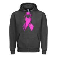 Charcoal Heather breast cancer t  shirt breast cancer care pink ribbon    breast cancer Zipper Hoodie - linhVisuals
