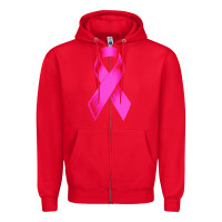 Red breast cancer t  shirt breast cancer care pink ribbon    breast cancer Zipper Hoodie - linhVisuals