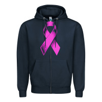 Navy breast cancer t  shirt breast cancer care pink ribbon    breast cancer Zipper Hoodie - linhVisuals