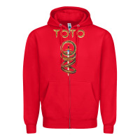 Red #toto, sword of the rings Zipper Hoodie - linhVisuals
