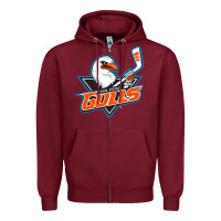 Burgundy the-san-diego-gulls-pen Zipper Hoodie - linhVisuals