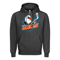 Charcoal Heather the-san-diego-gulls-pen Zipper Hoodie - linhVisuals
