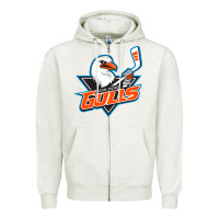 Oatmeal Heather the-san-diego-gulls-pen Zipper Hoodie - linhVisuals