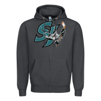 Smoke the-san-jose-barracuda-pen Zipper Hoodie - linhVisuals
