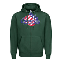 Sports Green the-rochester-americans-pen Zipper Hoodie - linhVisuals