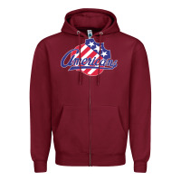 Burgundy the-rochester-americans-pen Zipper Hoodie - linhVisuals