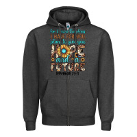 Charcoal Heather for i know the plans i have for you plans to give you hope and a futur Zipper Hoodie - JahusDesignShop