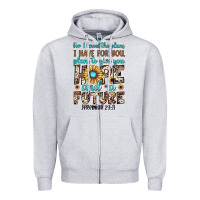 Heather Grey for i know the plans i have for you plans to give you hope and a futur Zipper Hoodie - JahusDesignShop