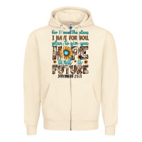 Sandshell for i know the plans i have for you plans to give you hope and a futur Zipper Hoodie - JahusDesignShop