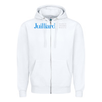 White juilliard Zipper Hoodie - linhVisuals