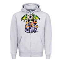 Heather Grey monster gwar movie Zipper Hoodie - linhVisuals