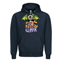 Navy monster gwar movie Zipper Hoodie - linhVisuals