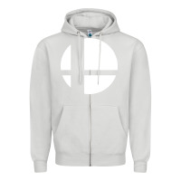 Dove Grey super smash bros Zipper Hoodie - linhVisuals