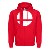 Red super smash bros Zipper Hoodie - linhVisuals