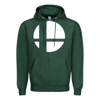 Sports Green super smash bros Zipper Hoodie - linhVisuals