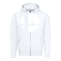 White super smash bros Zipper Hoodie - linhVisuals