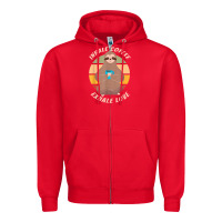 Red inhale coffee exhale love sloth namaste yoga lover Zipper Hoodie - linhVisuals