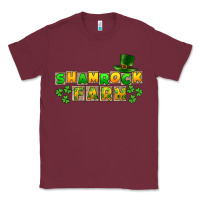 Burgundy St. Patrick's Shamrock farm Classic Tee - CowGirlArtShop