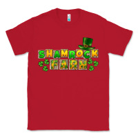 Red St. Patrick's Shamrock farm Classic Tee - CowGirlArtShop