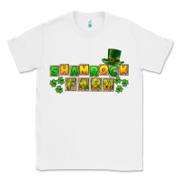 White St. Patrick's Shamrock farm Classic Tee - CowGirlArtShop