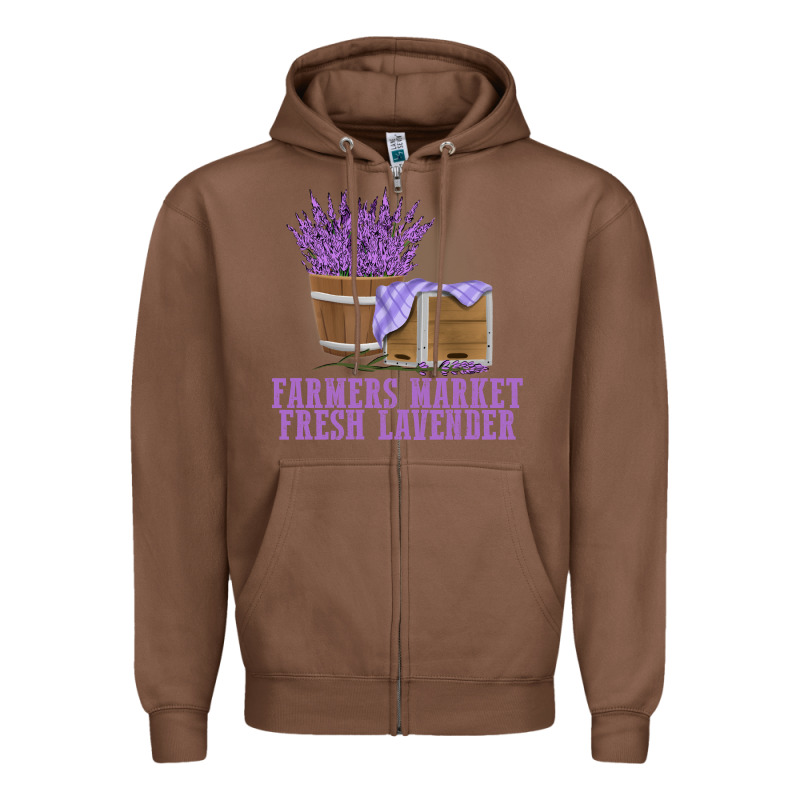 Farmers Market Fresh Lavender Zipper Hoodie by linhVisuals | Teevron