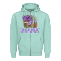 Seafoam Farmers Market Fresh Lavender Zipper Hoodie - linhVisuals