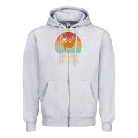Heather Grey mens my favorite people call me saba cute sloth lover grandpa premium Zipper Hoodie - linhVisuals