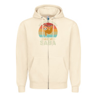 Sandshell mens my favorite people call me saba cute sloth lover grandpa premium Zipper Hoodie - linhVisuals