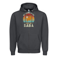 Smoke mens my favorite people call me saba cute sloth lover grandpa premium Zipper Hoodie - linhVisuals