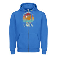 True Royal mens my favorite people call me saba cute sloth lover grandpa premium Zipper Hoodie - linhVisuals