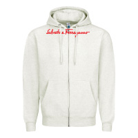 Oatmeal Heather SALVATORE TSHIRT Zipper Hoodie - linhVisuals