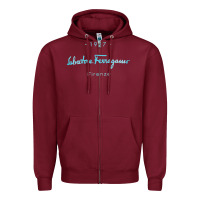 Burgundy SALVATORE TSHIRT Zipper Hoodie - linhVisuals
