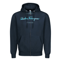 Navy SALVATORE TSHIRT Zipper Hoodie - linhVisuals