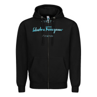 Black SALVATORE TSHIRT Zipper Hoodie - linhVisuals