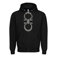 Black SALVATORE TSHIRT Zipper Hoodie - linhVisuals
