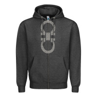 Charcoal Heather SALVATORE TSHIRT Zipper Hoodie - linhVisuals