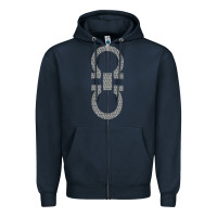 Navy SALVATORE TSHIRT Zipper Hoodie - linhVisuals