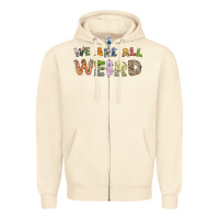 Sandshell we are all weird Zipper Hoodie - linhVisuals