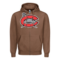 Chestnut carolina mudcats Zipper Hoodie - linhVisuals