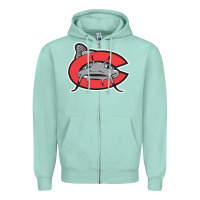 Seafoam carolina mudcats Zipper Hoodie - linhVisuals
