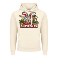 Vintage Artic Merry Christmas Goats Vintage Hoodie - LillyAllenDesigns