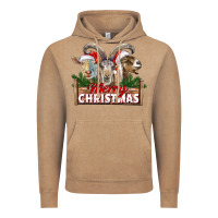 Vintage Coffee Merry Christmas Goats Vintage Hoodie - LillyAllenDesigns