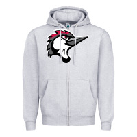 Heather Grey fayetteville woodpeckers Zipper Hoodie - linhVisuals
