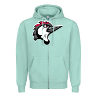 Seafoam fayetteville woodpeckers Zipper Hoodie - linhVisuals