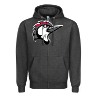 Charcoal Heather fayetteville woodpeckers Zipper Hoodie - linhVisuals